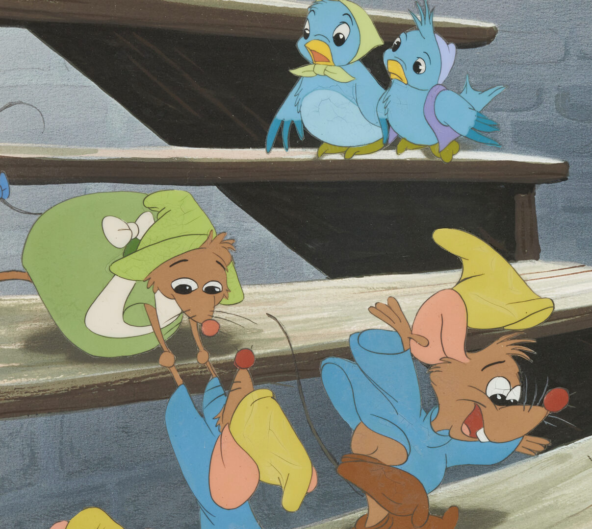 Lot 565: Walt Disney Signed Animation Cel, Cinderella's Mice
