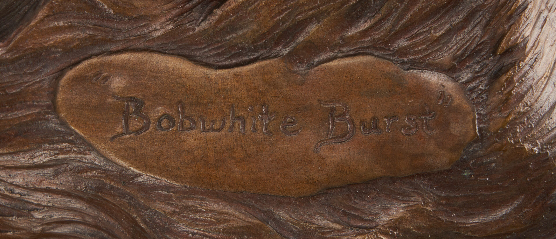 Lot 577: Clark Bronson Western Bronze Sculpture, Bobwhite Burst