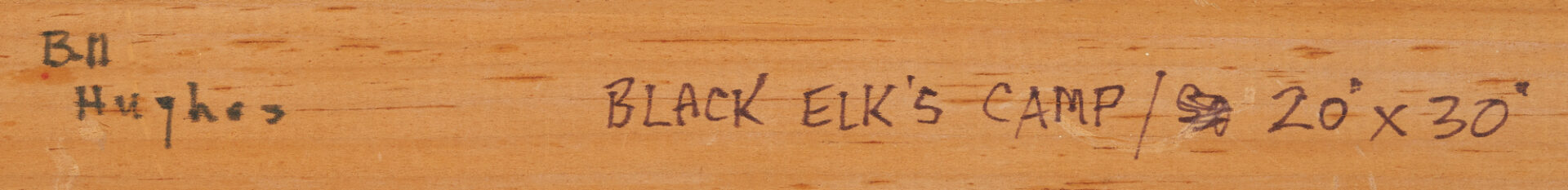 Lot 582: Bill Hughes O/C Painting, Black Elk's Camp