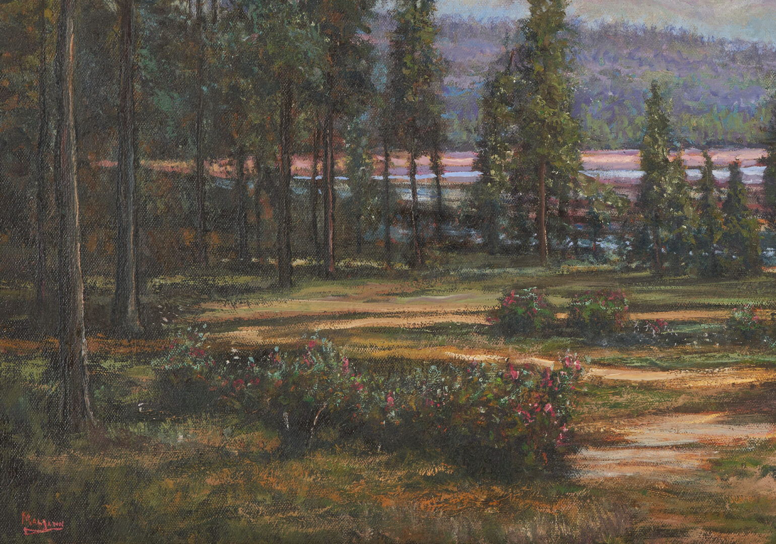 Lot 585: Jerry Malzahn O/C Landscape Painting, Mt. McKinley