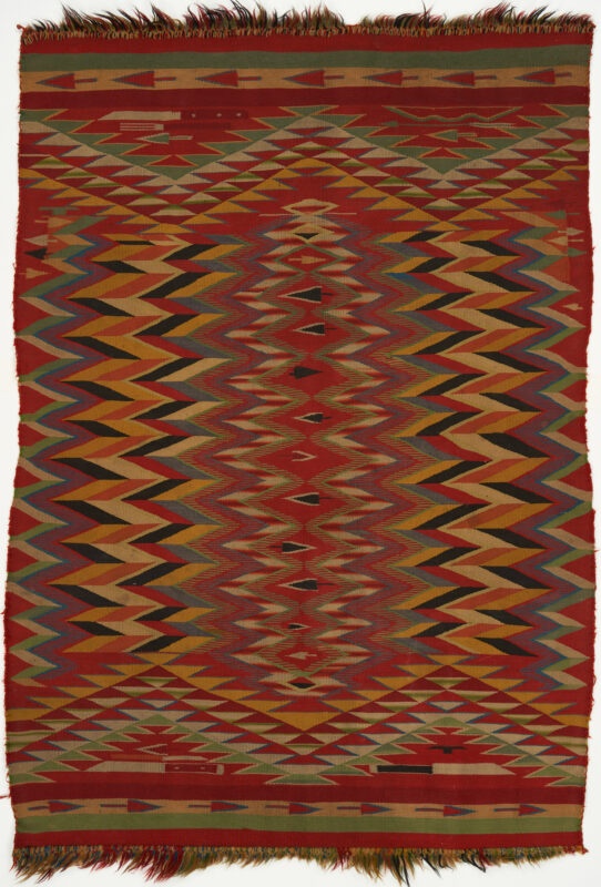 Lot 597: Navajo Germantown Eyedazzler Pictorial Blanket