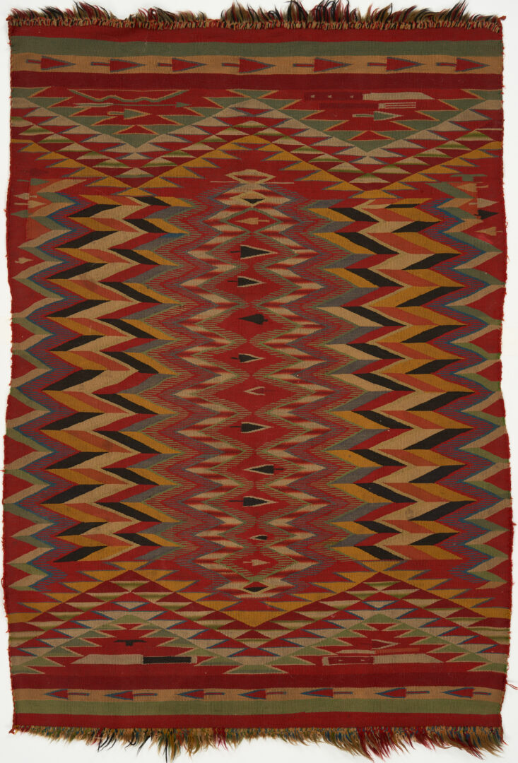 Lot 597: Navajo Germantown Eyedazzler Pictorial Blanket