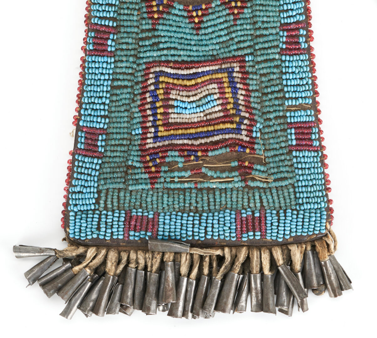 Lot 599: Native American Kiowa Beaded Strike-a-Light Bag