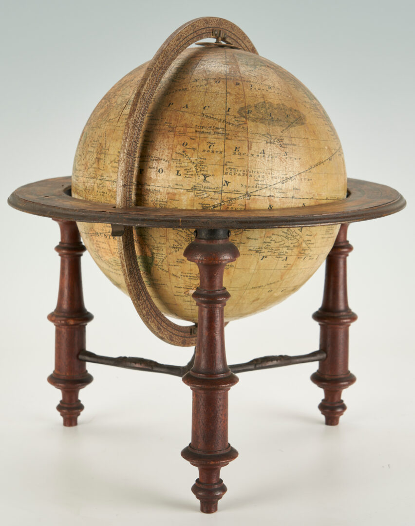 Lot 616: Schedler 1890 Tabletop Terrestrial Globe, Prize Medal Paris Exposition