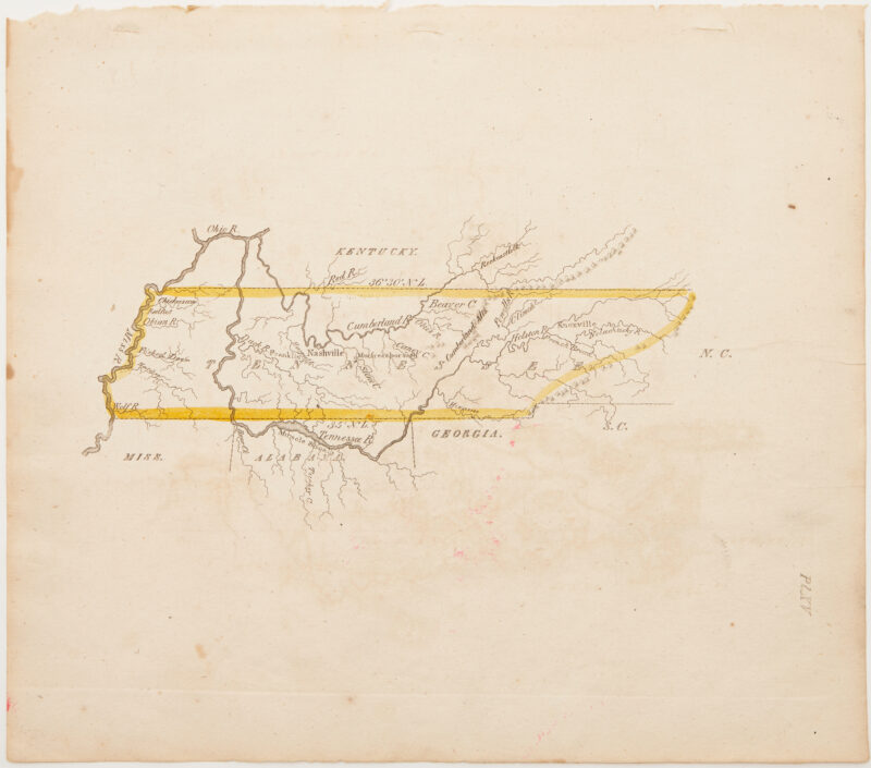 Lot 620: Rare Tennessee Map, Luke Drury, 1822