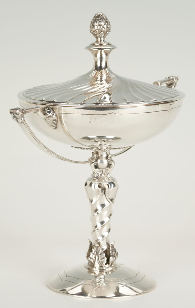 Lot 62: English 1920s Sterling Silver Lidded Compote