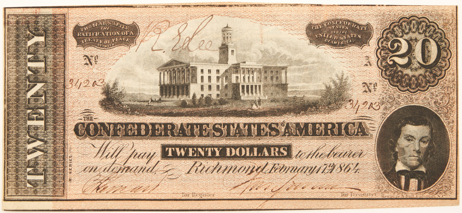 Lot 648: Robert E. Lee Signed $20 CSA Bill & Lee CDVs, incl. Anthony & Brady Marks, 2 items