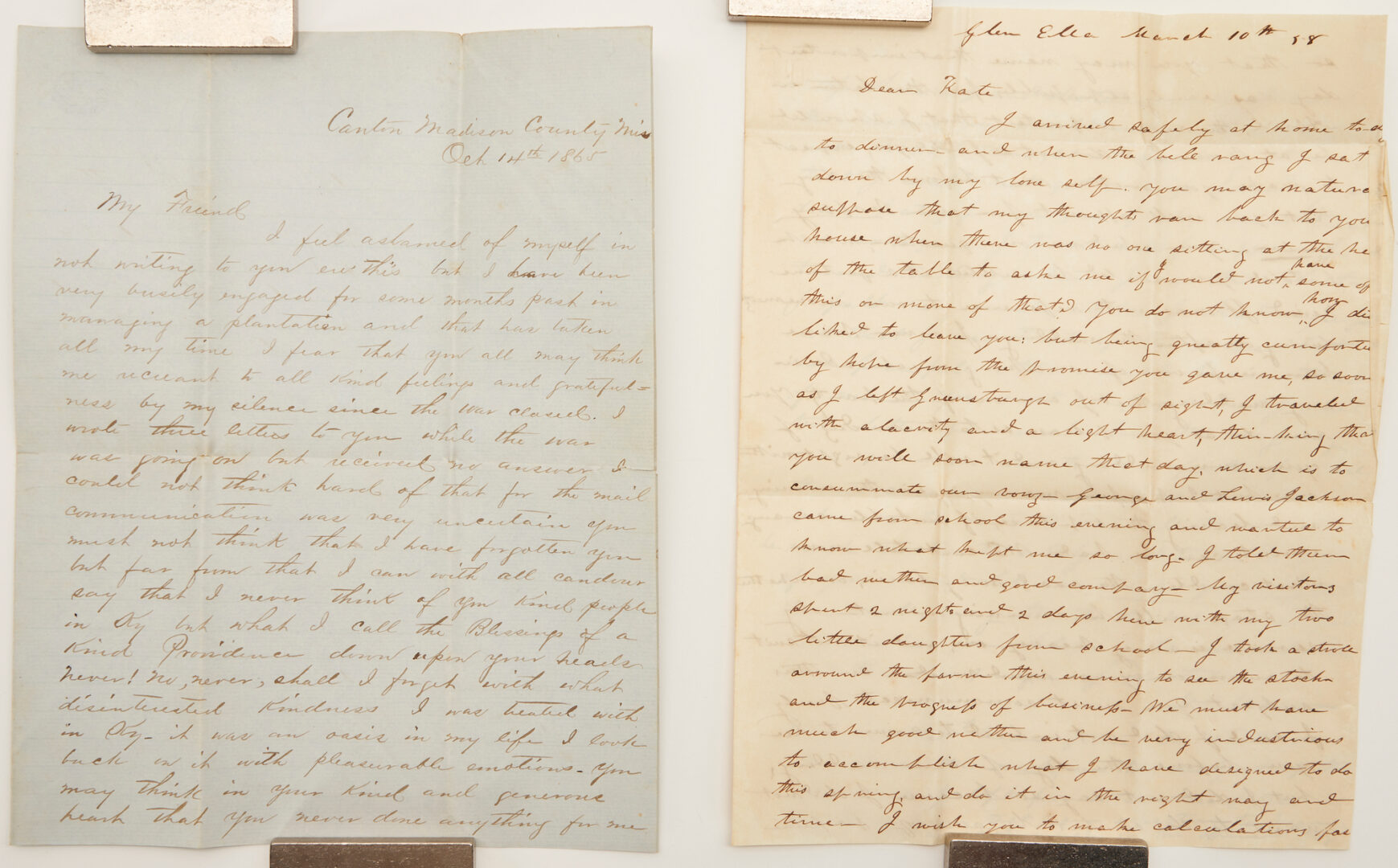 Lot 653: Mason Family of KY Letter Archive, incl. Civil War Battle of Perryville