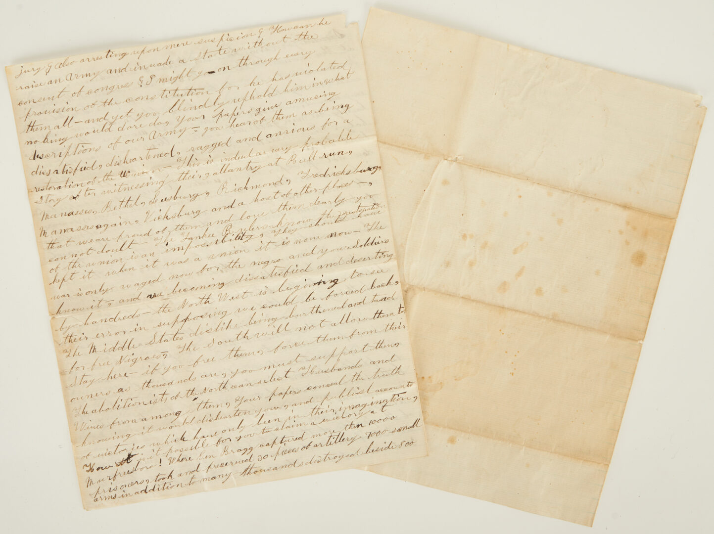 Lot 654: 3 Civil War Confederate Items, incl. 1863 Slavery Related Letter, 2 1st Ed. Books, 5 items