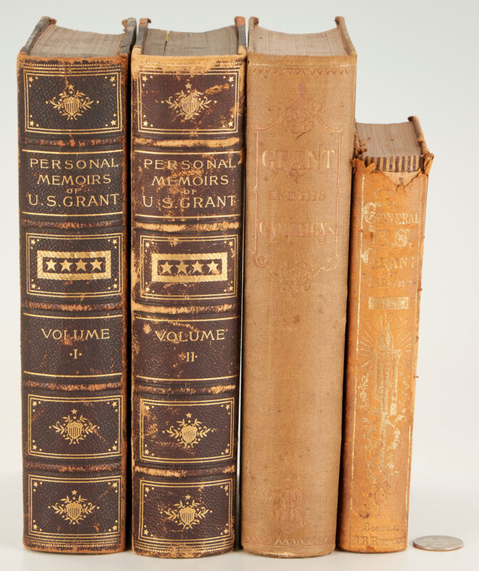 Lot 656: 4 1st Ed. Ulysses S. Grant Related Books, incl. Personal Memoirs, 1885-86