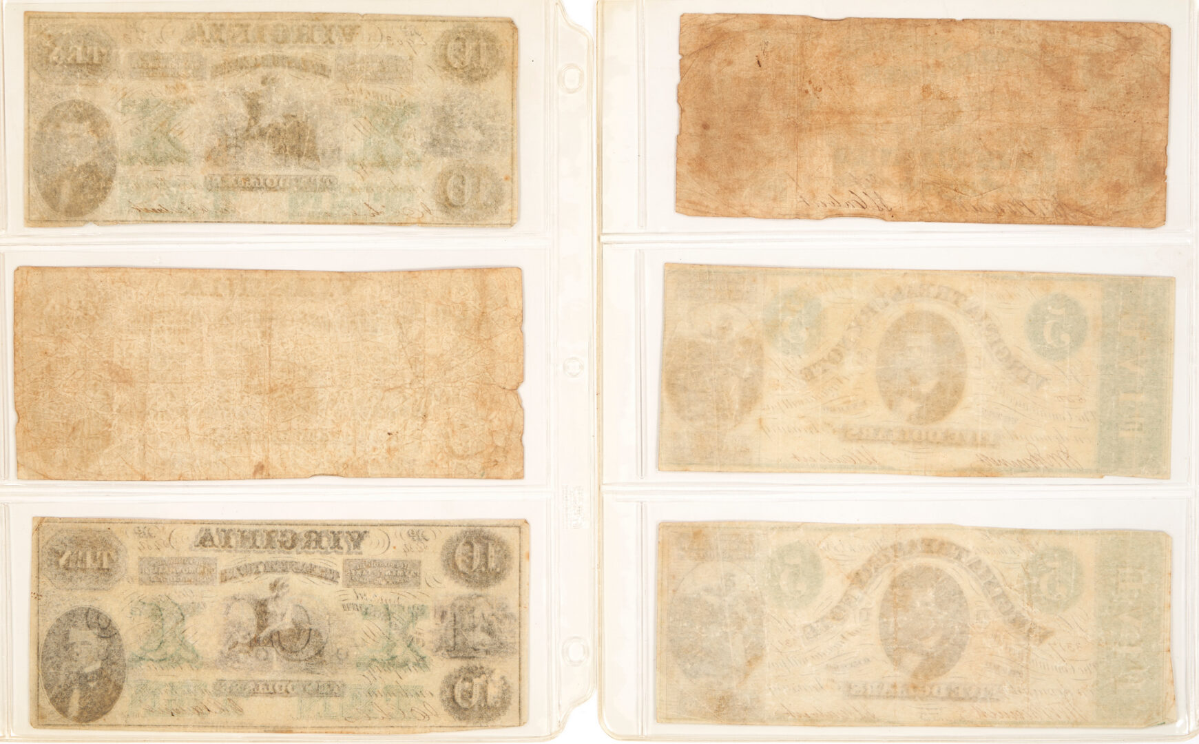 Lot 663: Grouping of Confederate Currency, Pre Civil War Obsolete Currency, U.S. Currency, 40 items