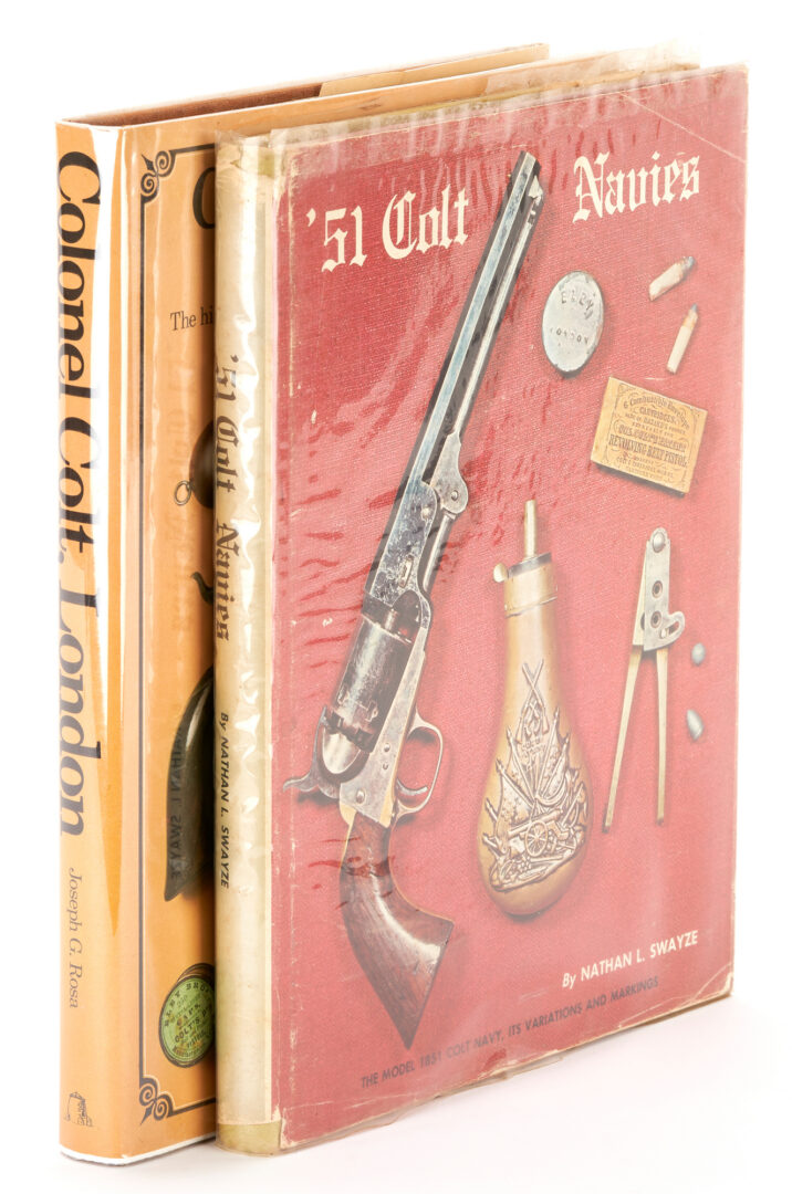 Lot 670: Colt 1851 London Navy Percussion Revolver w/ Oak Case, .36 cal., 4 items