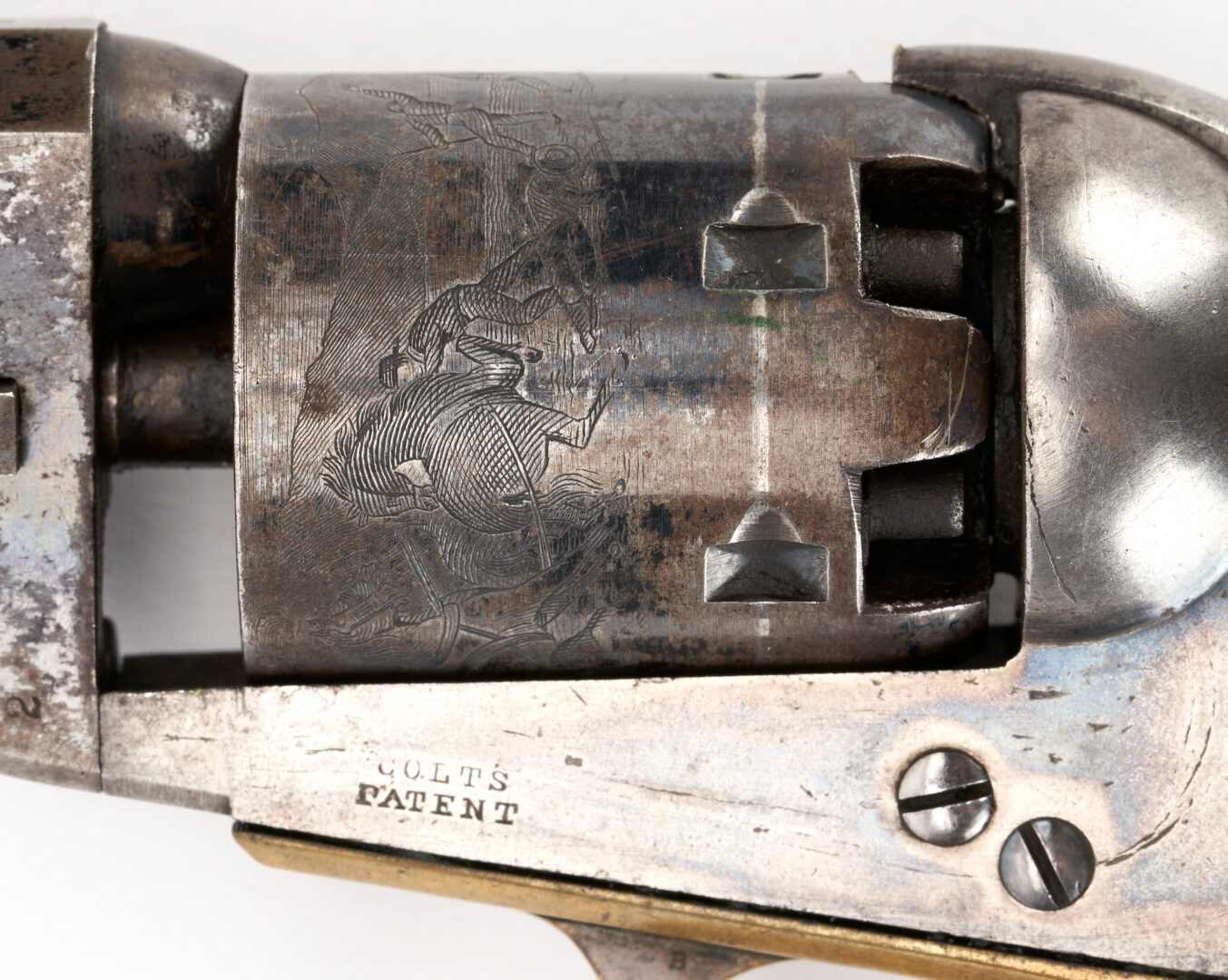 Lot 673: Colt Model 1849 Pocket Percussion Revolver w/ Case, .31 cal., 2 items