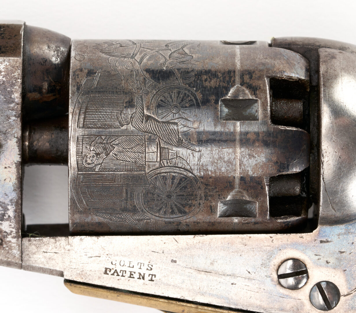 Lot 673: Colt Model 1849 Pocket Percussion Revolver w/ Case, .31 cal., 2 items