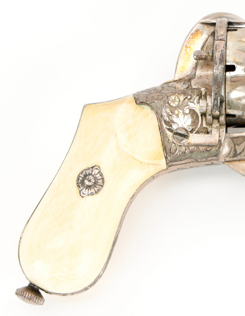 Lot 679: Lefaucheux Pinfire Pepperbox Revolver w/ Case, 8mm
