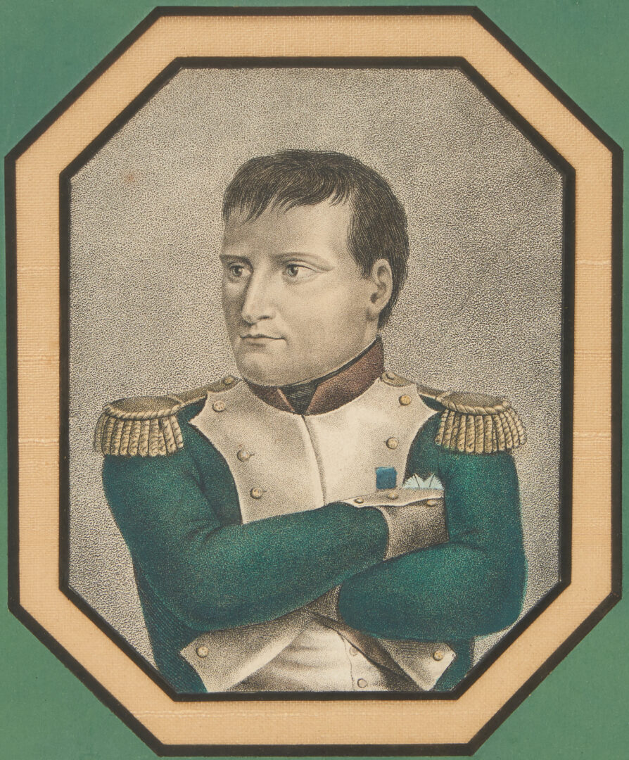 Lot 689: Napoleon I Autograph Letter Signed and Portrait Engraving, framed
