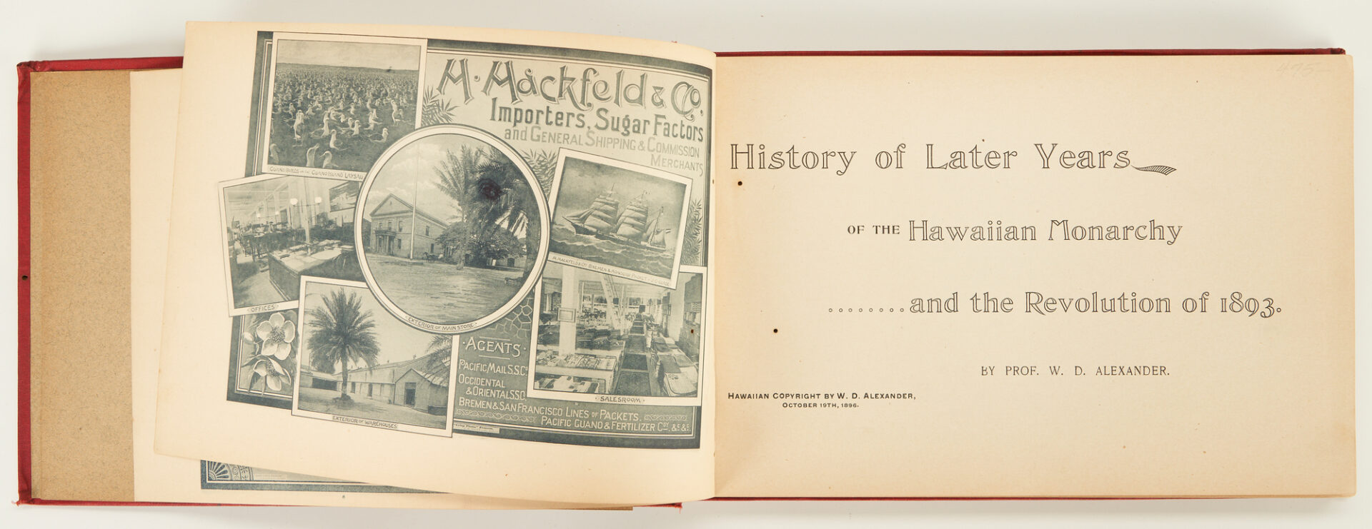 Lot 703: 7 Hawaii History Related Books 1843-1915