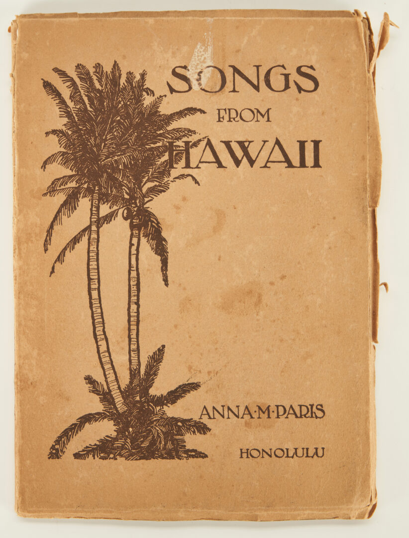 Lot 704: 4 Books, incl. Songs of Hawaii, Paradox in Hawaii, Letters from Honolulu, H.P. Baldwin