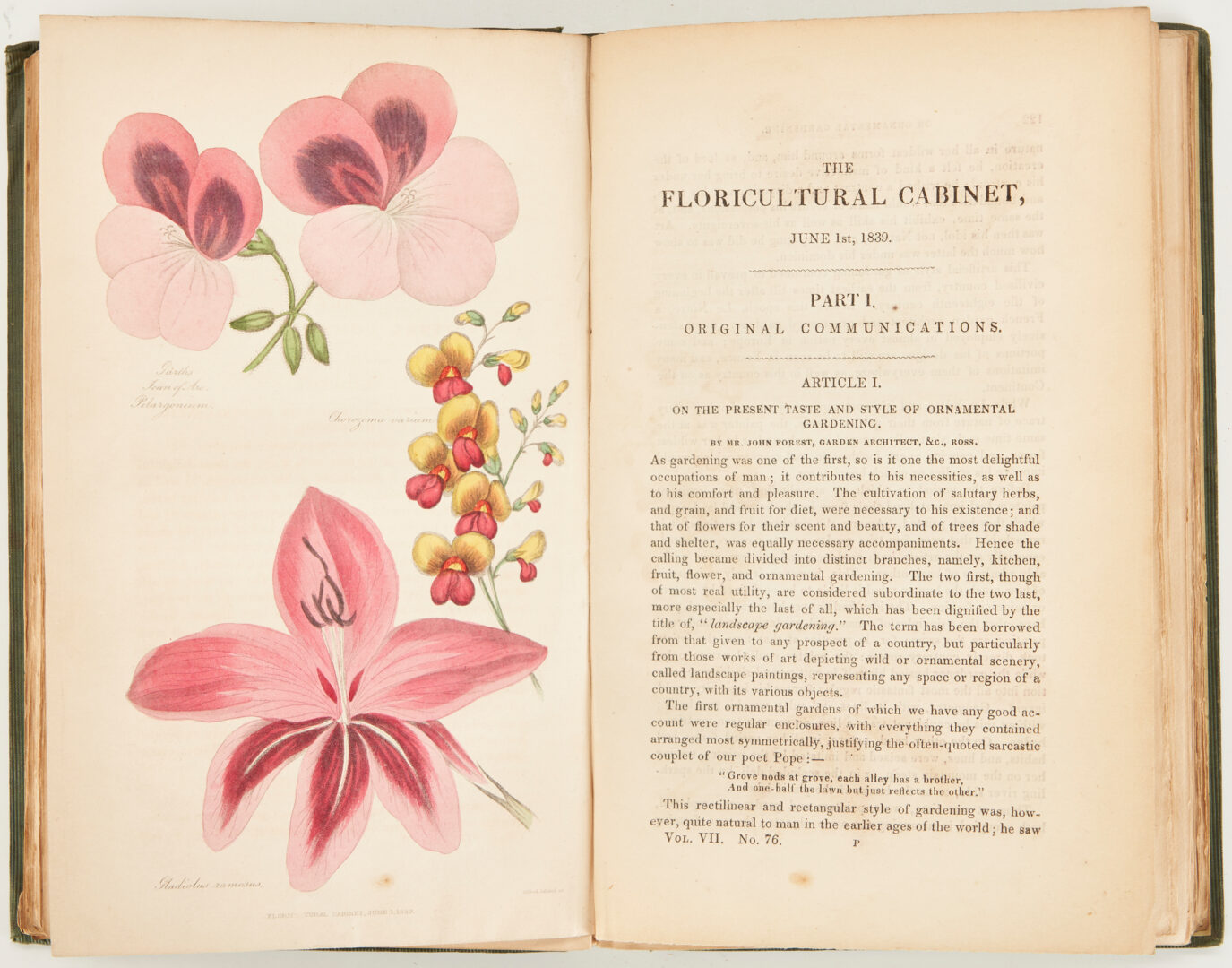 Lot 709: The Floricultural Cabinet & Florist's Magazine, 90 botanical plates in 7 Vols., ca. 1833-40