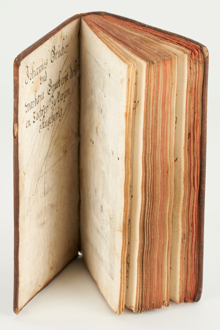 Lot 716: Manuscript Book with Hand Painted Fraktur, ca. 1773