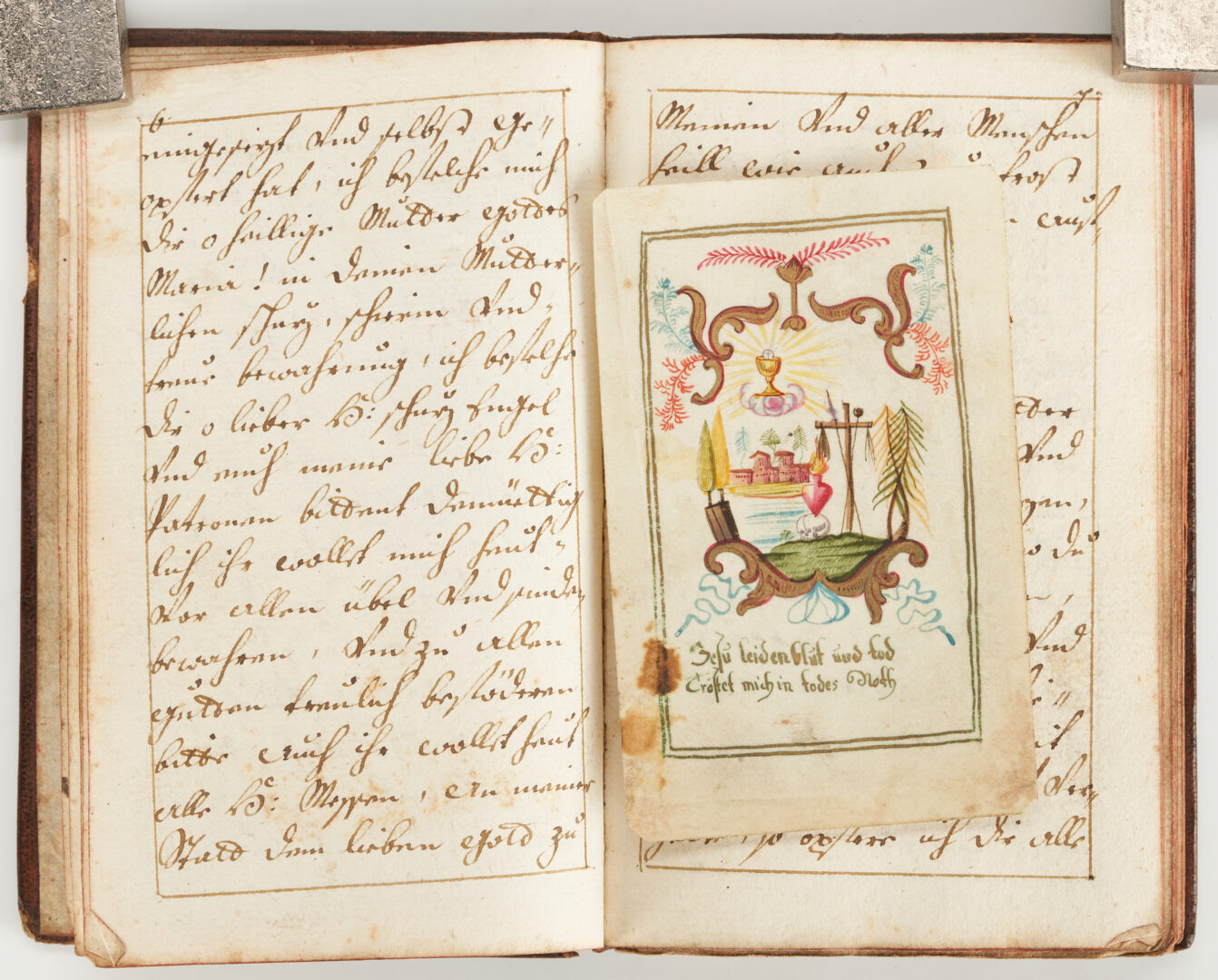Lot 716: Manuscript Book with Hand Painted Fraktur, ca. 1773
