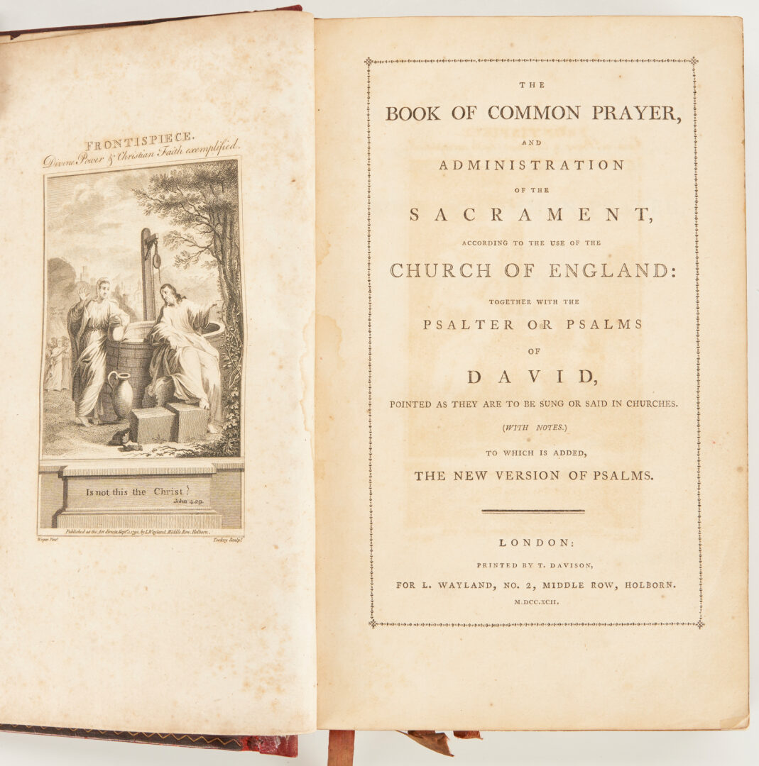 Lot 717: 3 Double Fore-edge Painted Books, incl. 2 Book of Common Prayer, 1792 & 1812