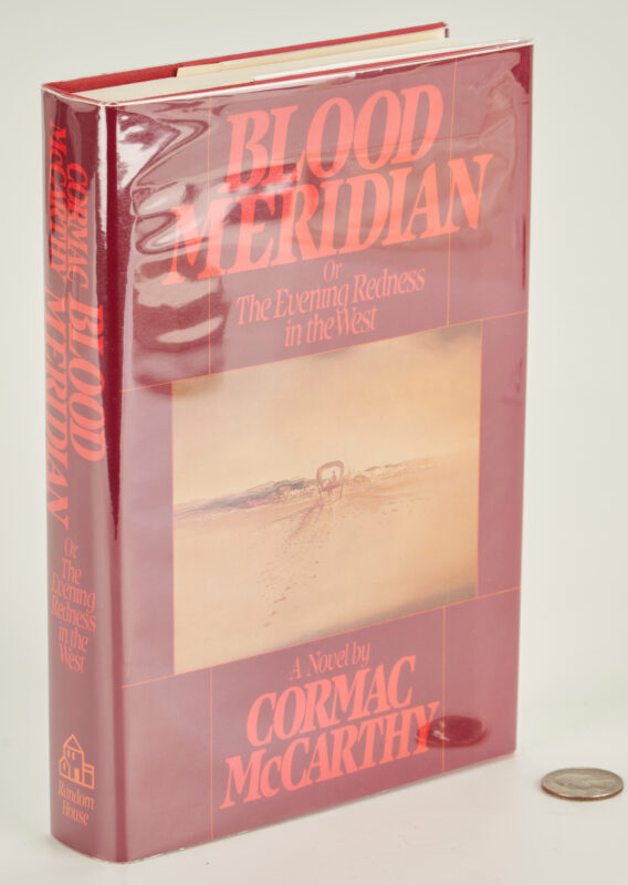 Lot 720: Blood Meridian by Cormac McCarthy 1st Edition/1st Printing VF/VF