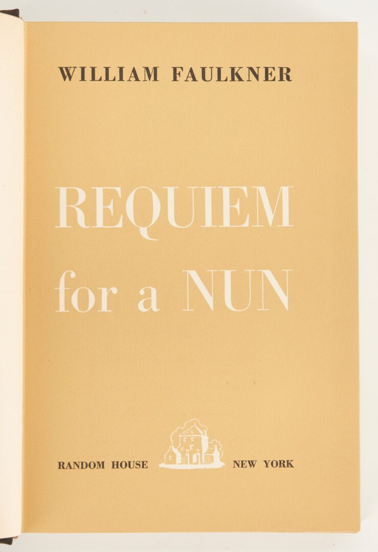 Lot 723: 2 William Faulkner 1st Eds., incl. Go Down Moses, Requiem for a Nun
