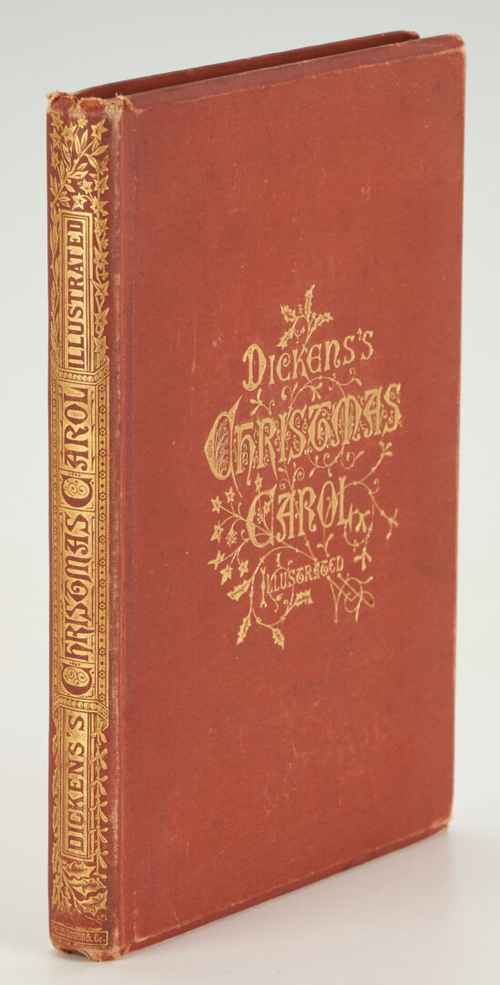 Lot 726: 4 Dickens Christmas Books, incl. 1st Ed. Cricket on the Hearth