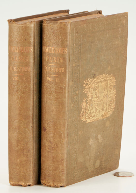 Lot 727: Uncle Tom's Cabin, Vol. I-II, 1st ed., Later Printing, 1852