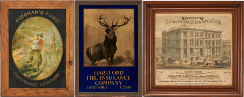 Lot 728: Collection of Three Insurance Company Advertising Signs