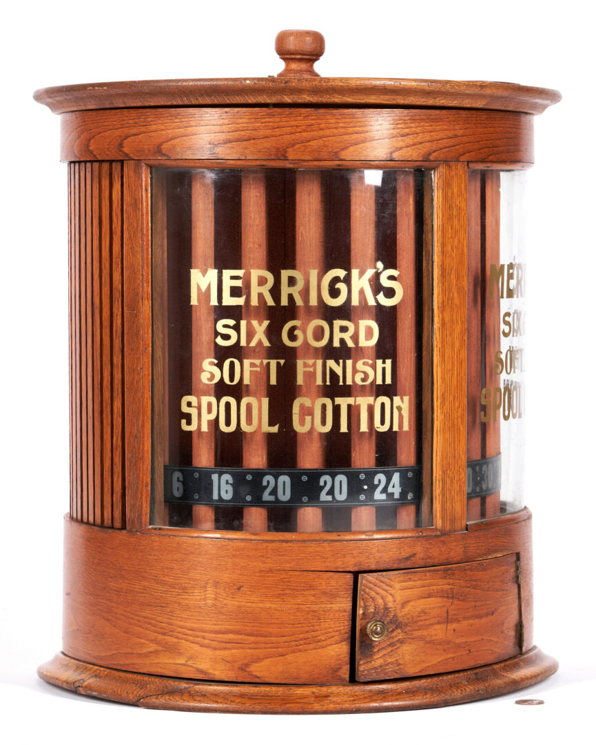 Lot 729: Merrick's Advertising Spool Cabinet