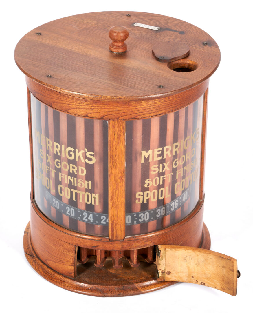 Lot 729: Merrick's Advertising Spool Cabinet