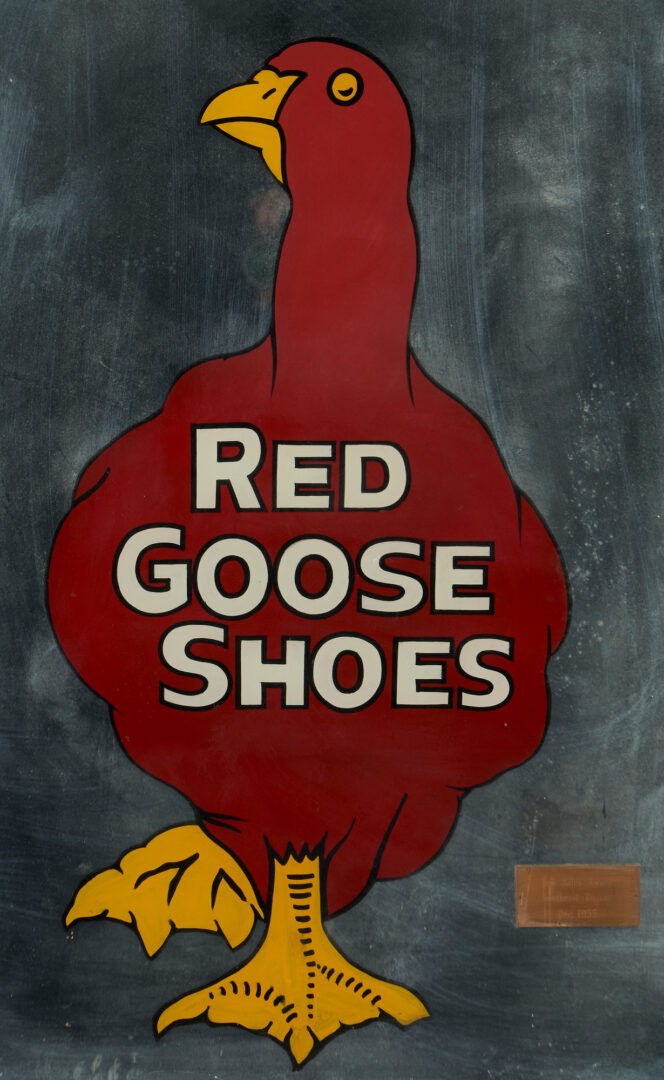 Lot 730: Red Goose Shoes Sales Award Advertising Mirror Sign