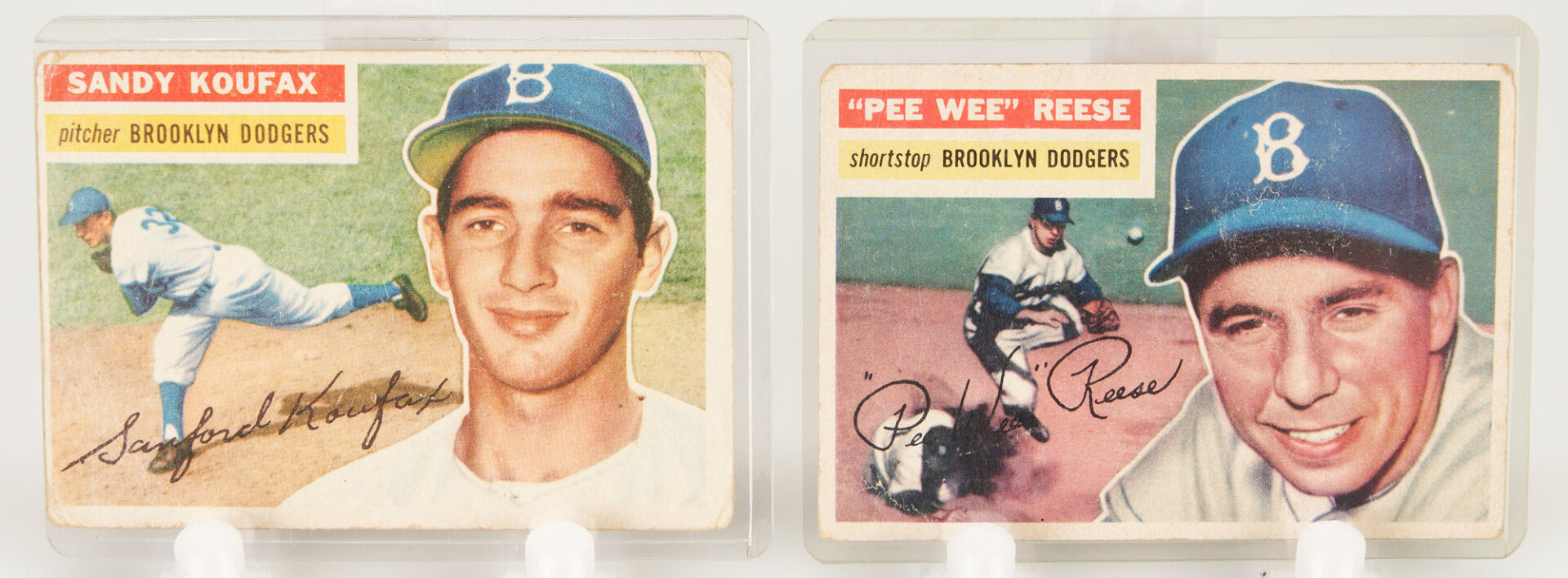 Lot 732: Collection of 282 Topps 1956 Baseball Cards, Mantle, Clemente, Aaron, Key HOFs