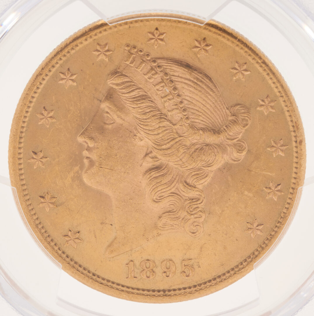Lot 733: 1895 $20 Liberty Head Double Eagle Gold Coin, PCGS MS63