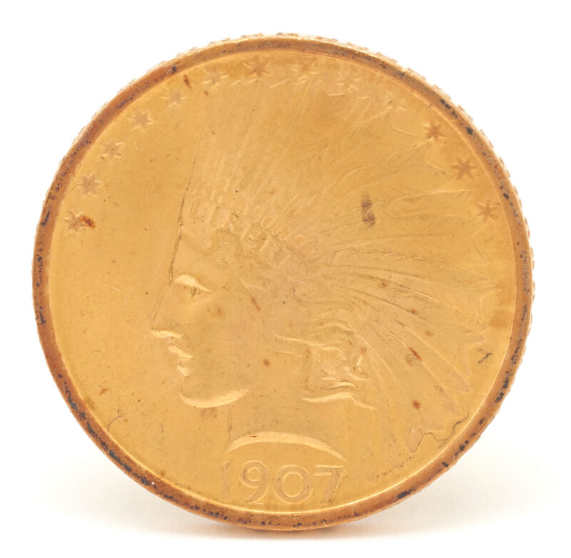 Lot 735: 1907 $10 Indian Gold Coin