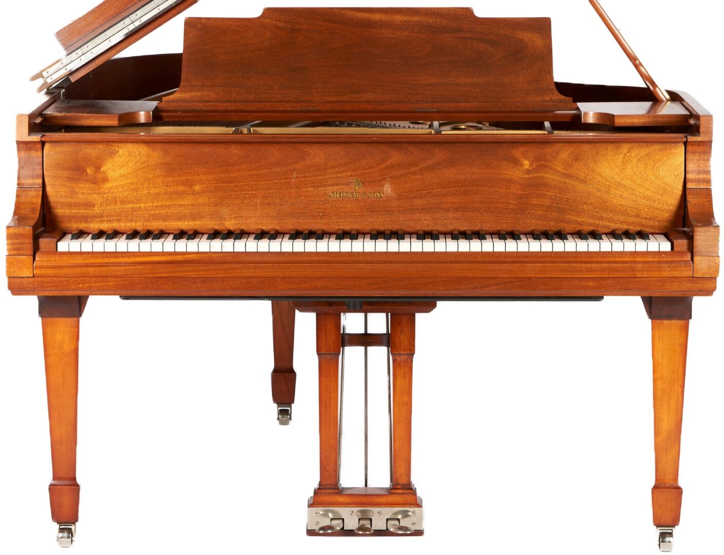 Lot 741: Steinway & Sons Mahogany Model M Grand Piano, Mahogany Finish
