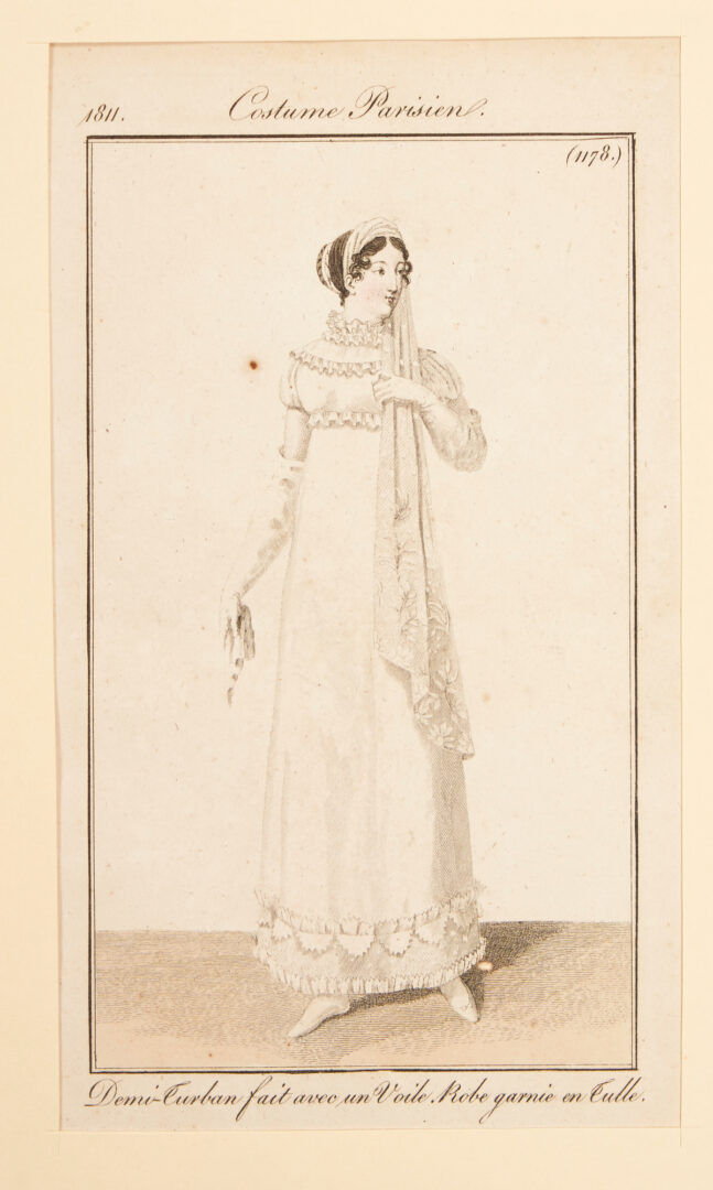 Lot 744: 150 French Fashion Plates c. 1810, Costume Parisien