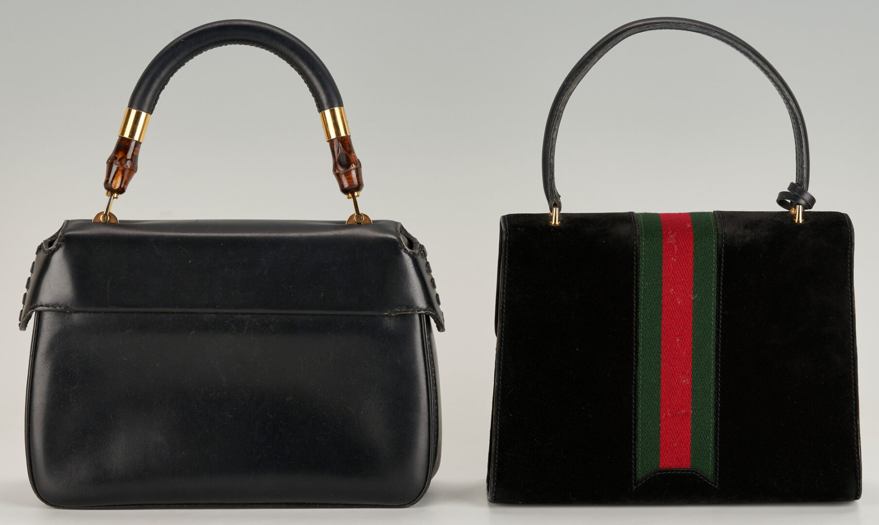 Lot 747: 3 Gucci Items, incl. 2 Top Handle Bags, 1 Hanging Toiletry Bag