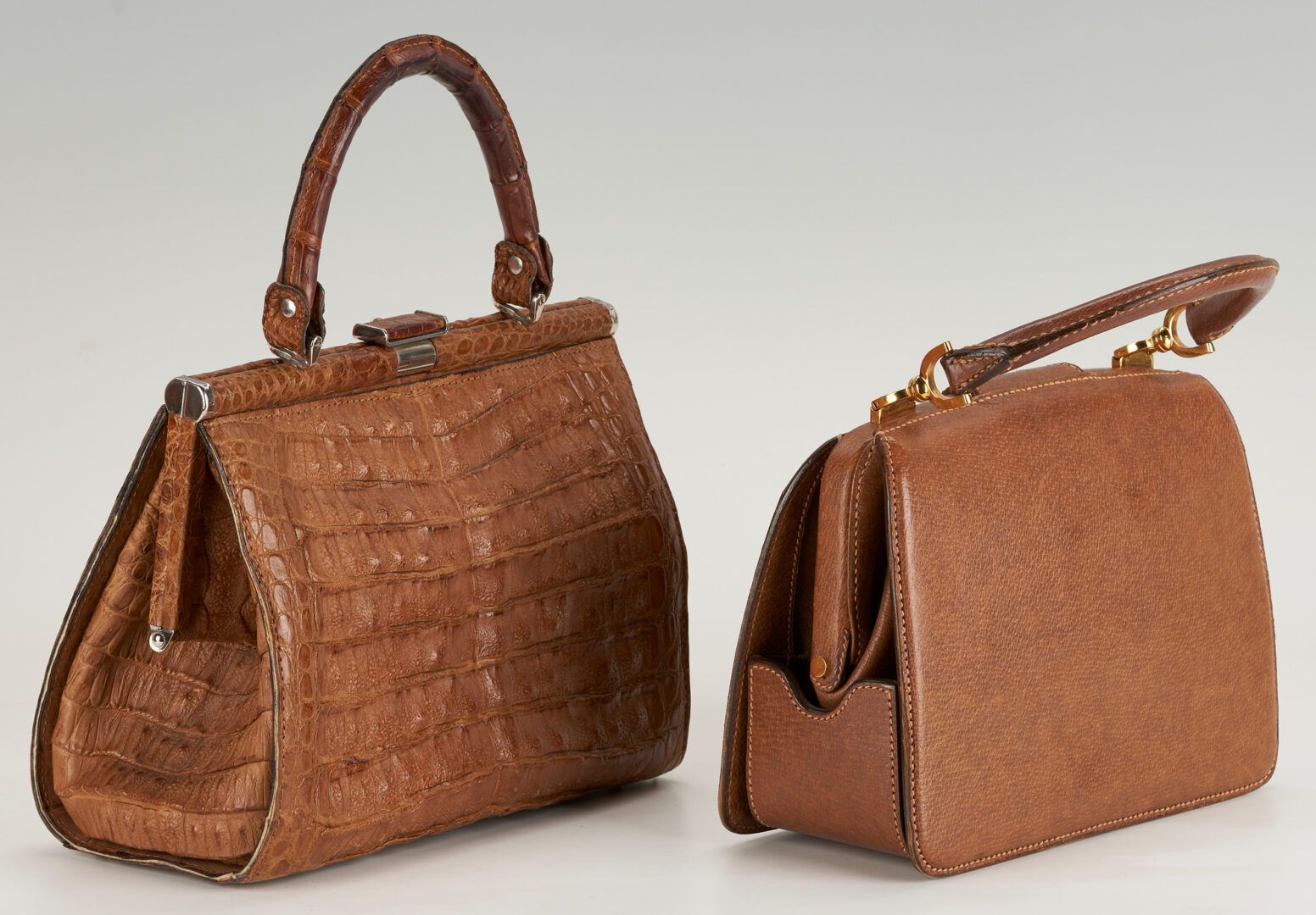 Lot 751: 6 Vintage Designer Bags, incl. Gucci, Rosenfeld, Gold Pfeil, Halston