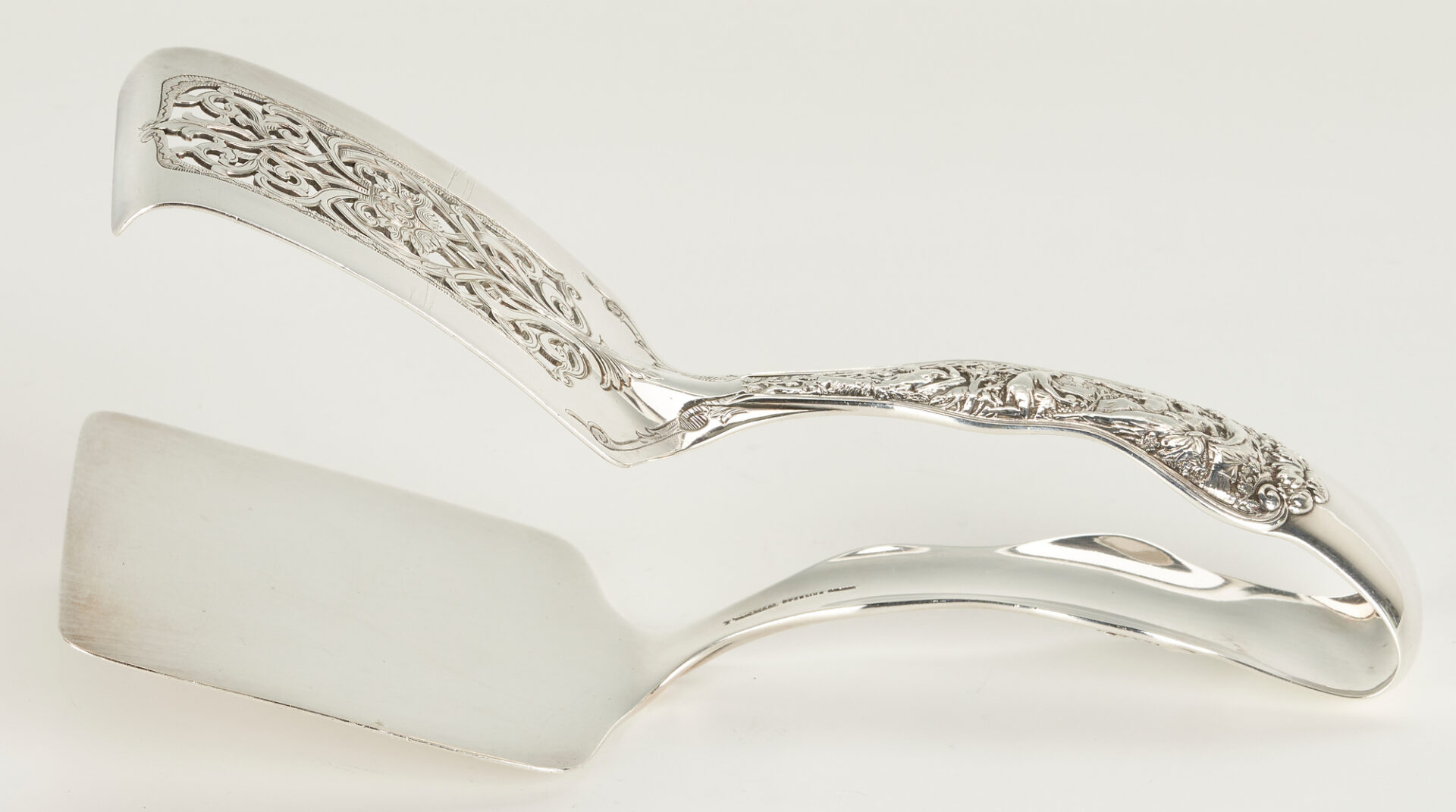 Lot 757: Tiffany Olympian Sterling Silver Asparagus or Sandwich Tongs