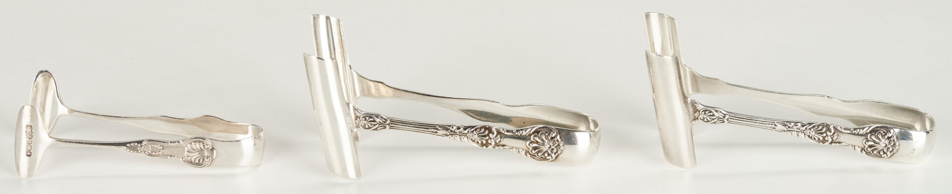 Lot 768: Six Individual Sterling silver Asparagus Tongs incl. Tiffany