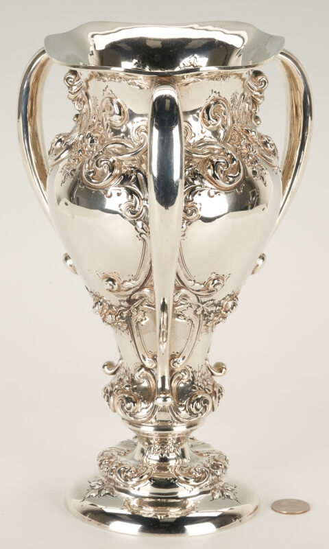 Lot 76: Black, Starr & Frost Art Nouveau Sterling Silver Trophy Urn
