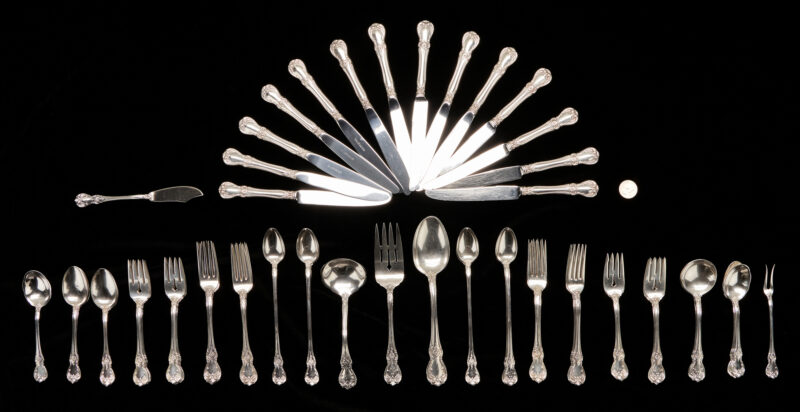 Lot 779: 67 Pcs. Towle Old Master Sterling Silver Flatware