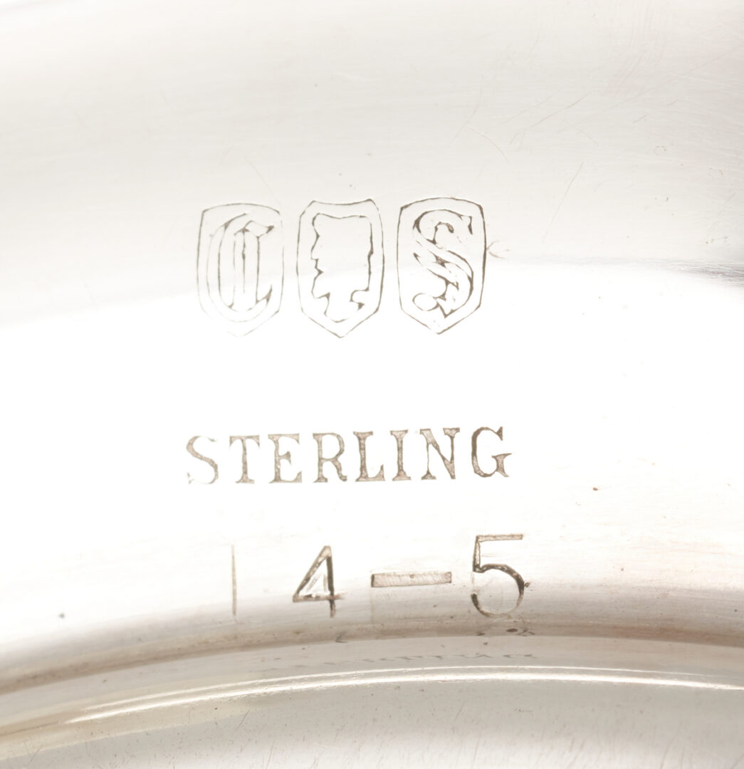 Lot 790: 14 Pcs. American Sterling Silver Hollowware plus 1 English Fish Slice