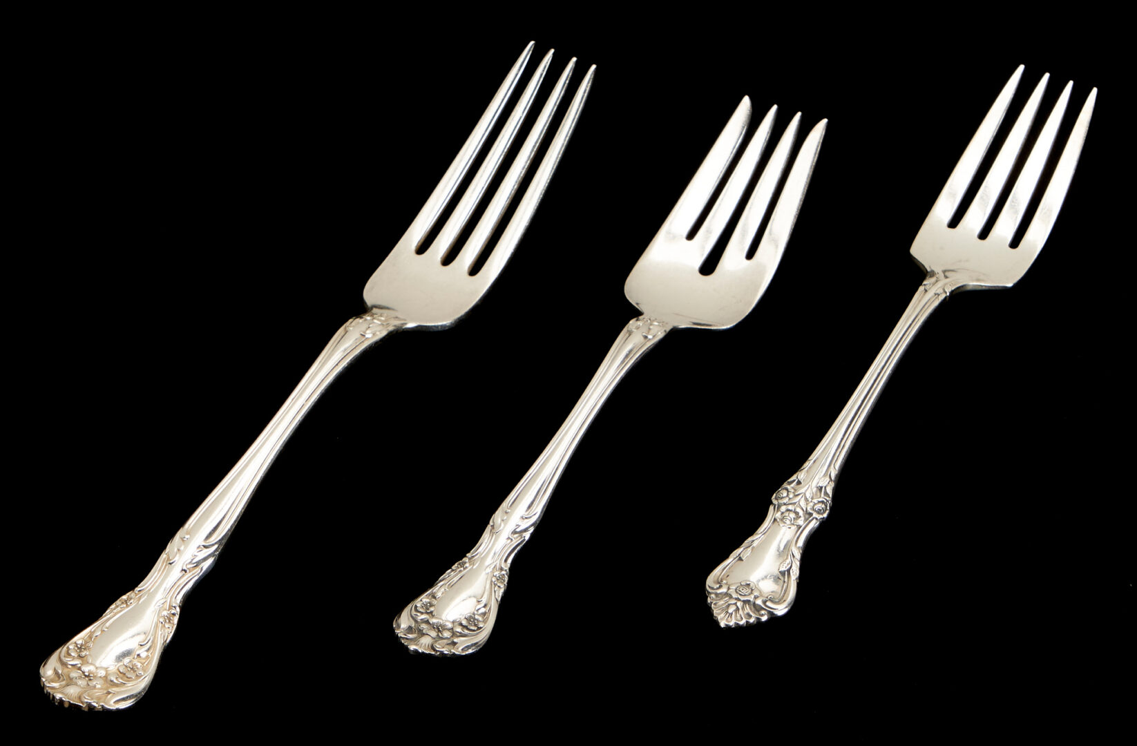 Lot 791: 63 pcs. Assorted Sterling, incl. Alvin Chateau Rose Flatware Service for 8