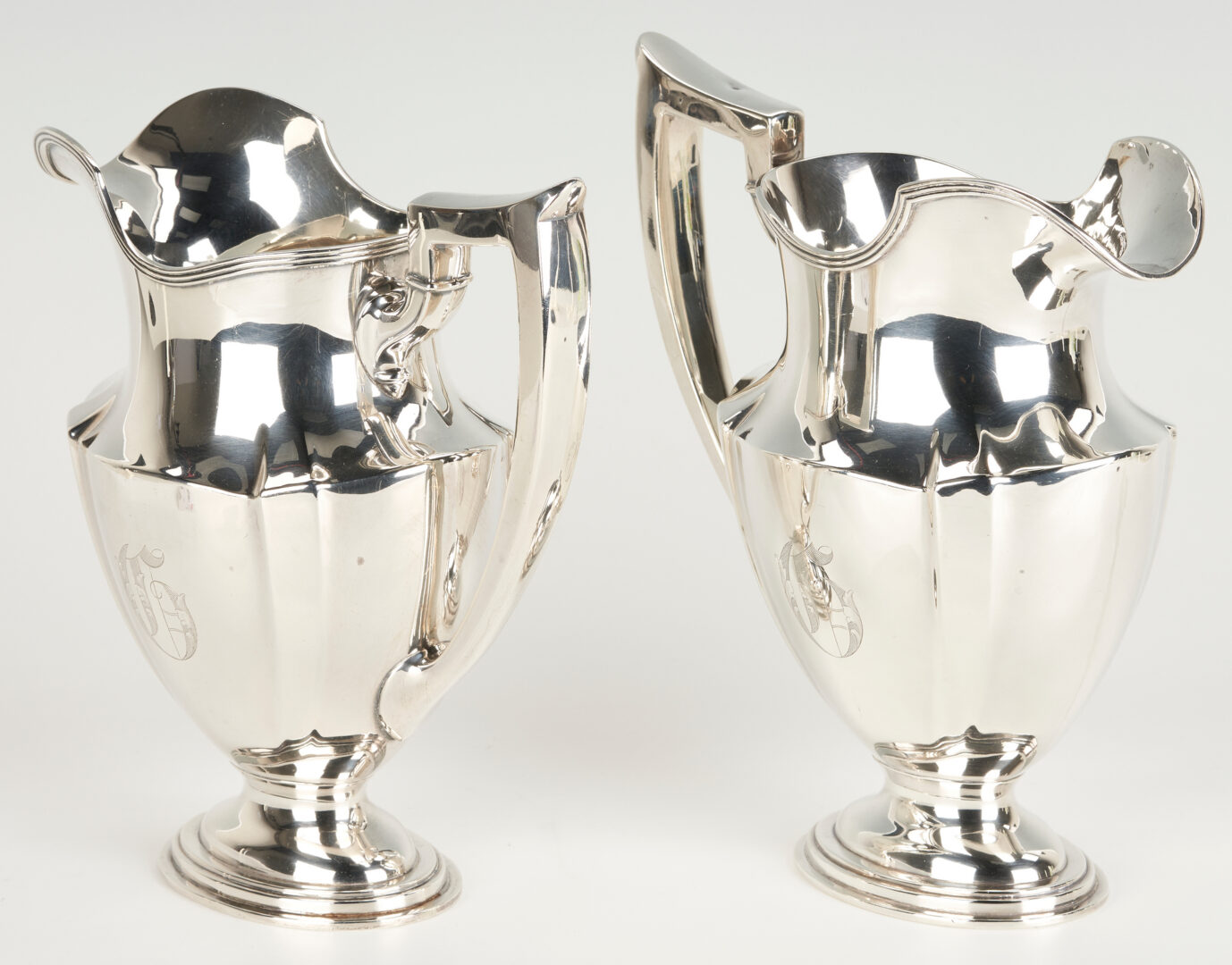 Lot 797: 2 Gorham Plymouth Sterling Silver Water Pitchers