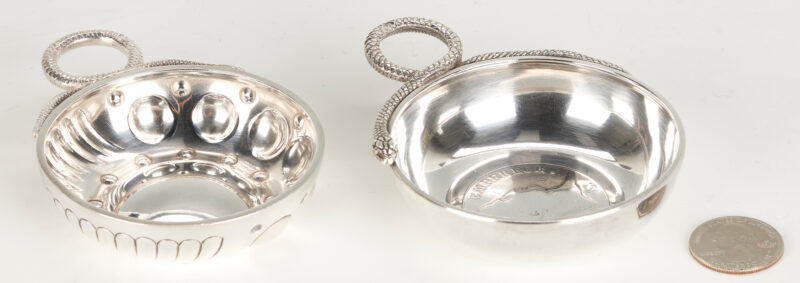 Lot 805: 2 French Silver Wine Tasters, .950 and .800