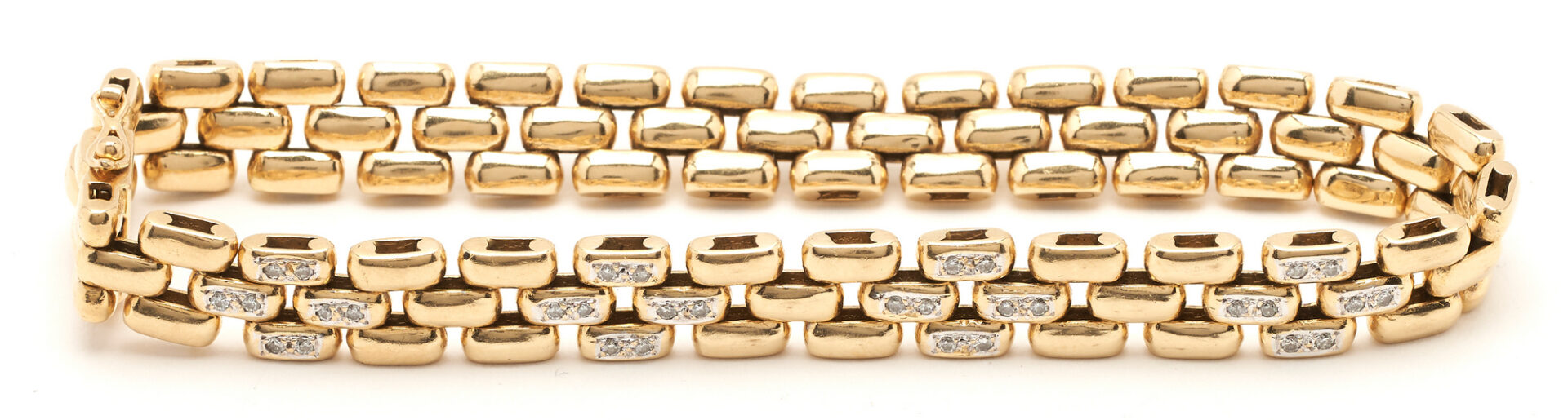 Lot 807: 18K Gold & Diamond Bracelet
